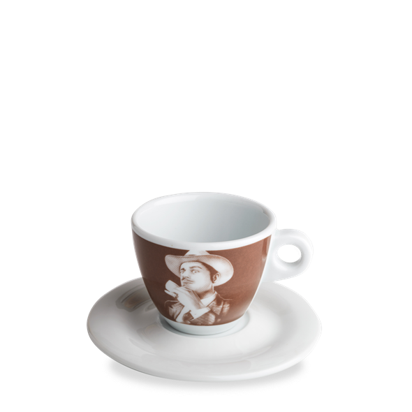 Brown ceramic cup