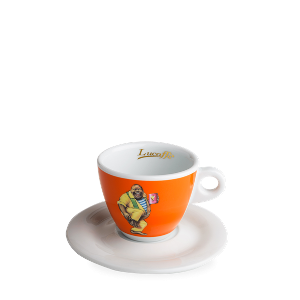 Orange ceramic cup