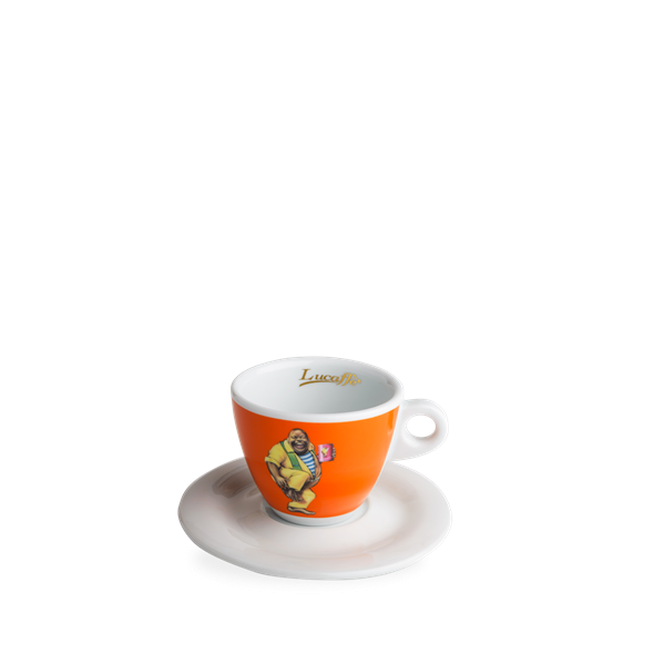Orange ceramic cup