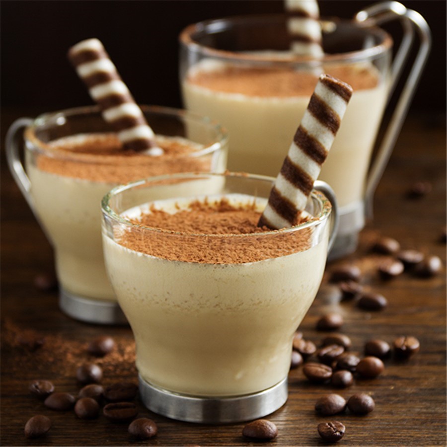 Weiße Kaffee-Mousse